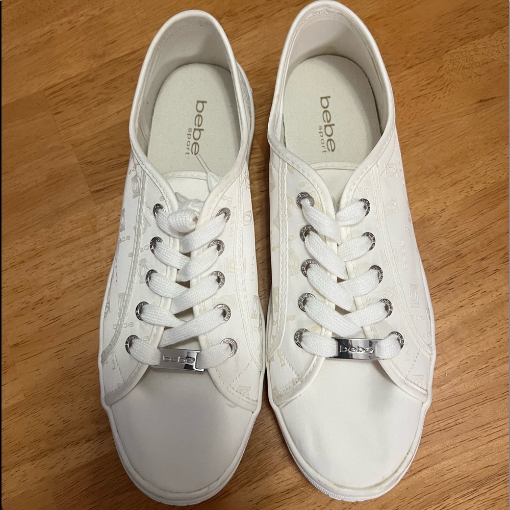 Bebe Logo Tennis Shoes, Sz 11